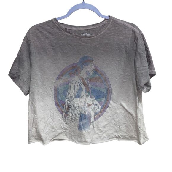 Lucky Brand Jimi Hendrix DIY Crop Graphic Tee Size Small​​​​​​​​​​​​ - Picture 1 of 7